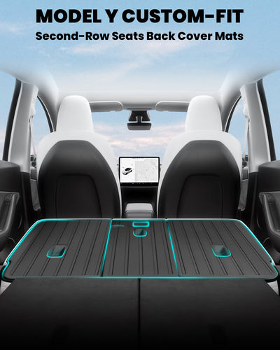 For Model Y/3 Seat Covers Kick Mats Back Seat Protecter (1 Pair) - Topfit