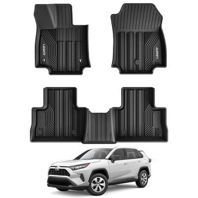Toyota RAV4 2019-2024 Custom Floor Mats TPE Material 1st and 2nd Row