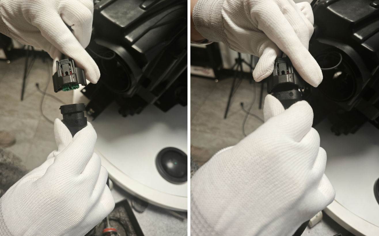 Connect the New LED Bulb to the Power Harness