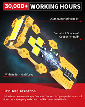 White 921 led bulbs 30000+ working hours