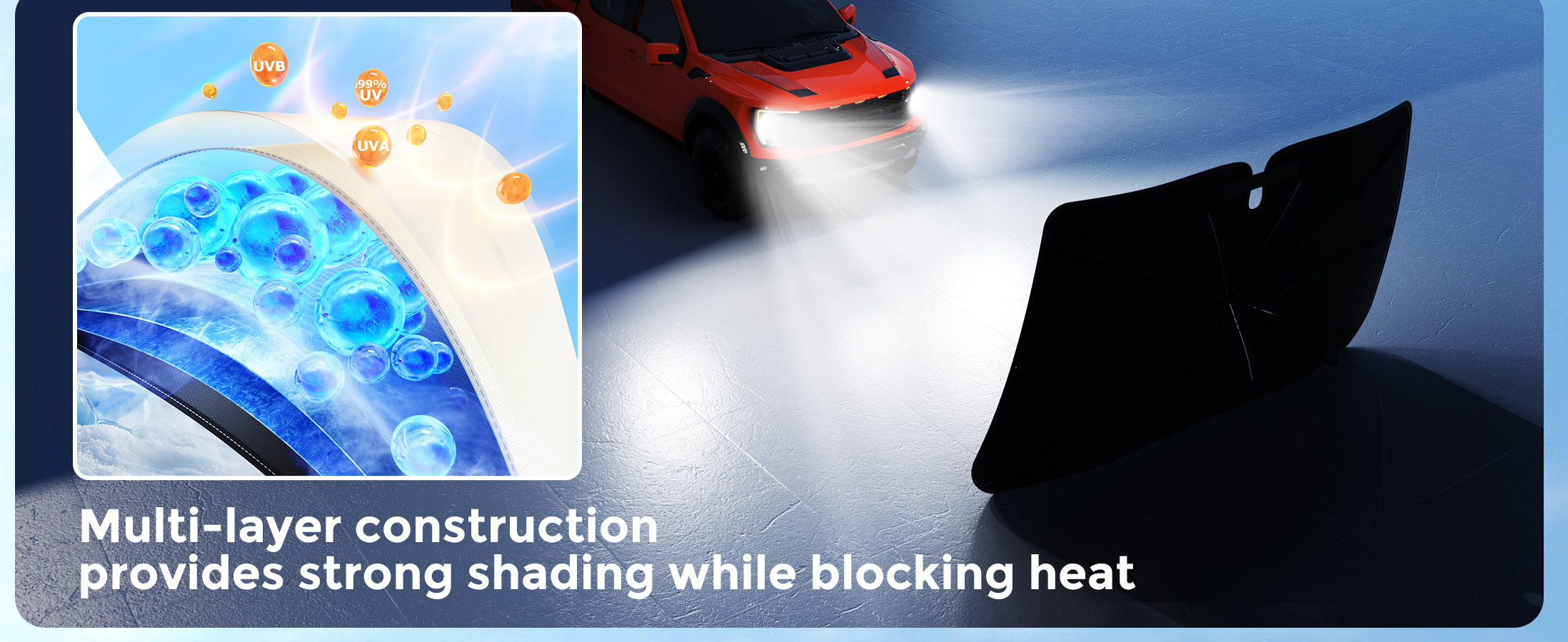  Windshield Sun Shades Multi-layer Construction