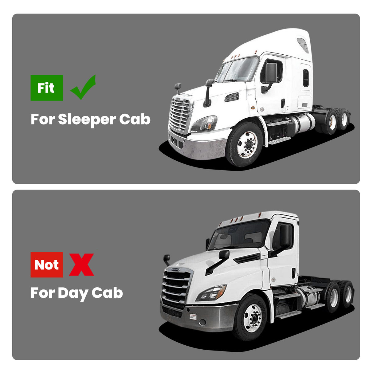 Fit for 2018-2027 Freightliner Cascadia Floor Mats, Fit Without Transmission Shifter, Only Fit Sleeper Cab