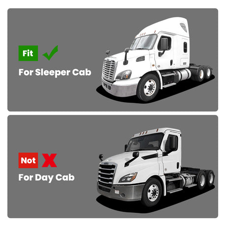 Fit for 2018-2026 Freightliner Cascadia Floor Mats, Fit Without Transmission Shifter, Only Fit Sleeper Cab