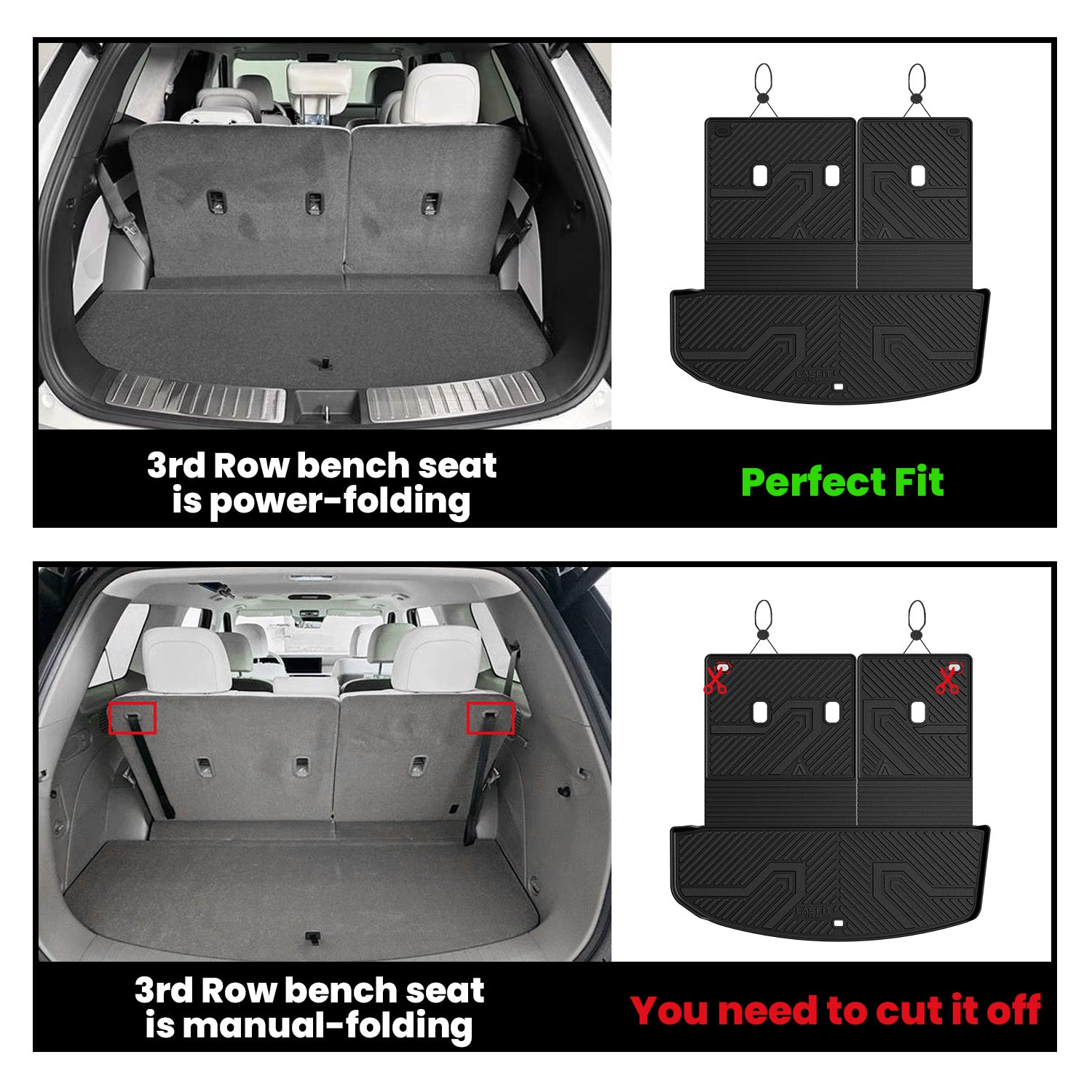 Lasfit 2026 Hyundai Palisade Floor Mats or Seatback & Cargo Mat