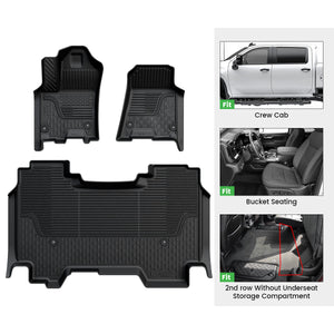Fit for 2025 Ram 1500 All-weather Floor Mats With Bucket Seating Only