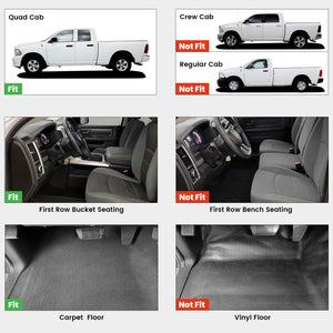 Fit Quad Cab & Bucket Seat  & Carpet Floor