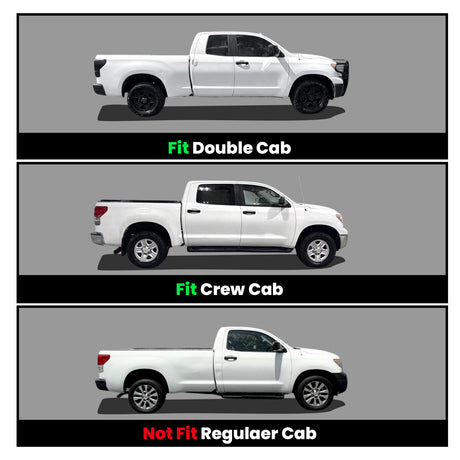 Fit for 2007-2011 Toyota Tundra All Weather Floor Mats, Fit Double Cab or Crewmax Cab Only