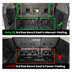 Fit for 2013-2020 Toyota Sienna Floor Mats & Seatback & Cargo Mats, Fit Fixed center console, Not Fit L trims