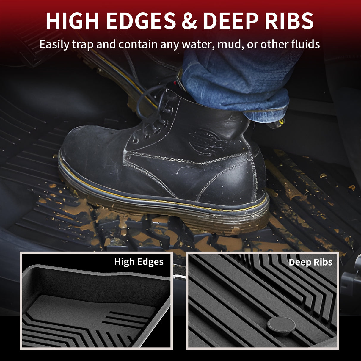 Fit for 2019-2025 Toyota RAV4 All-weather TPE Floor Mats & Cargo Mat