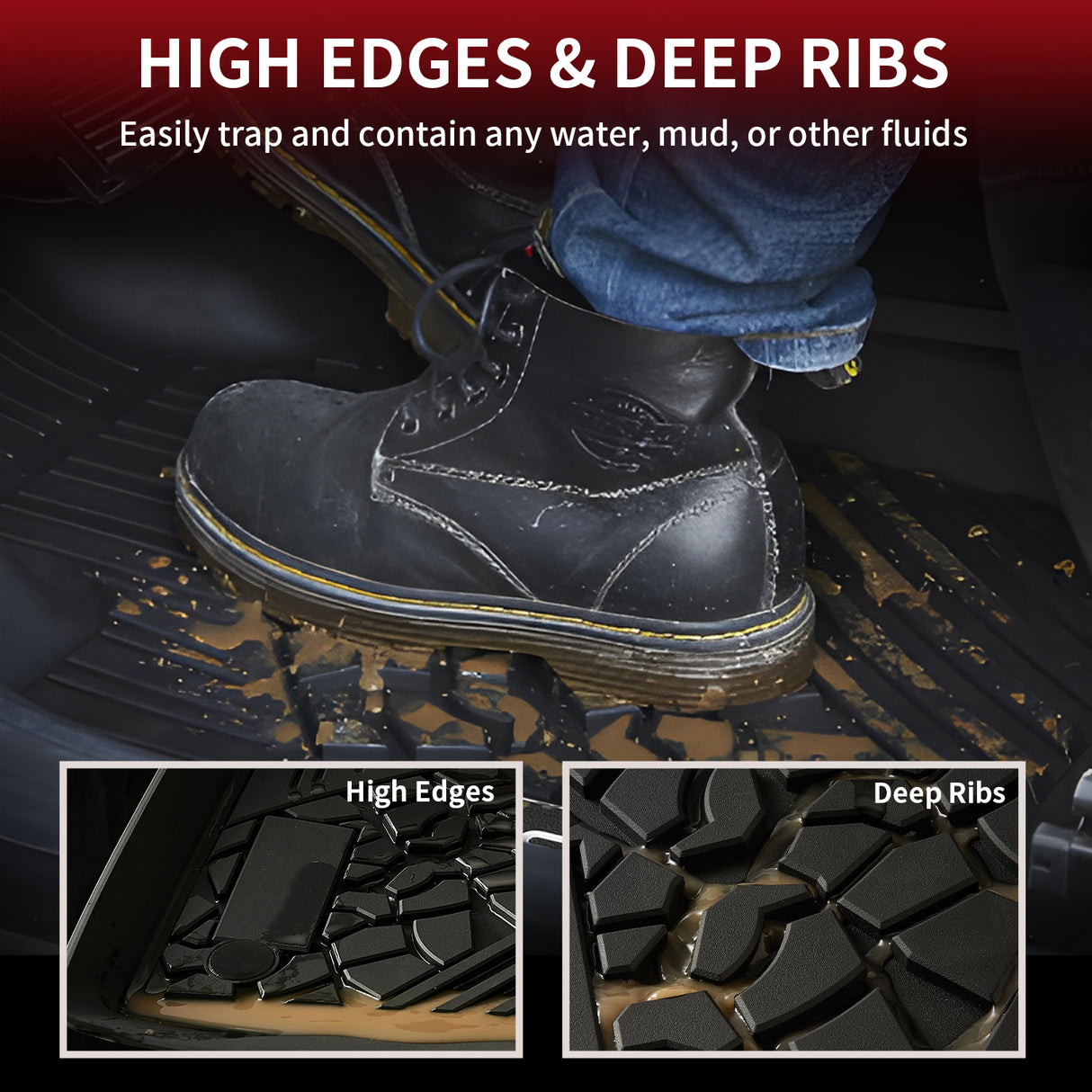 Fit for 2016-2022 Jeep Grand Cherokee WK All-Weather Floor Mats & Cargo Mat