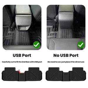 2023-2025 Acura Integra Custom Floor Mats TPE Material 1st & 2nd Row Cut to Fit