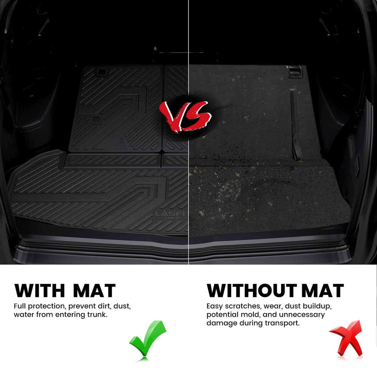toyota highlander gas seatback & cargo mats after installation