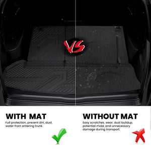 toyota highlander gas seatback & cargo mats after installation