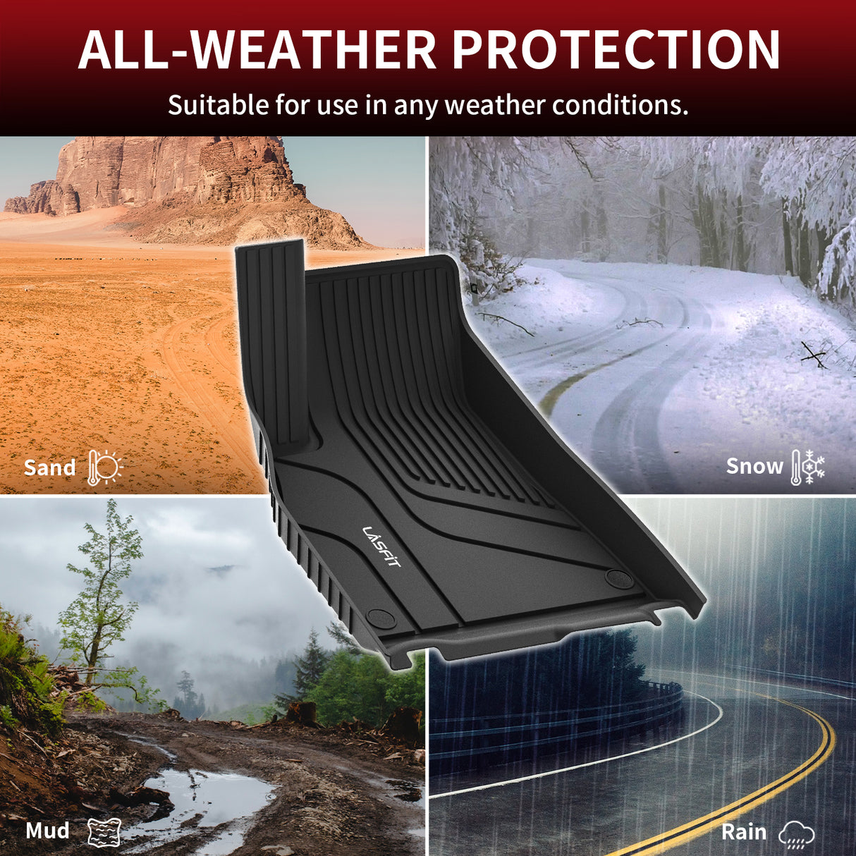  2021-2024 Tesla Model S Floor Mats All-weather Protection