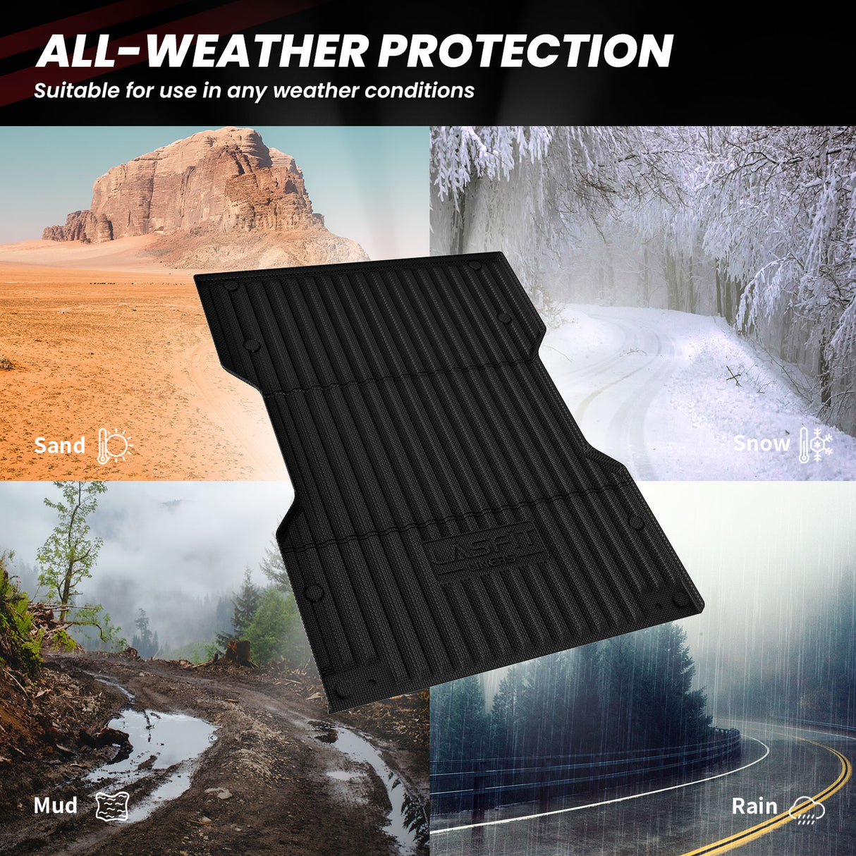 2024-2025 Toyota Tacoma 6FT All-weather Truck Bed Mat