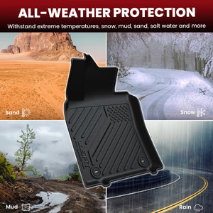 ToughPRO All-Weather Black Floor Mats – Custom Fit For Lexus ES 2019-2025 (Full Set)