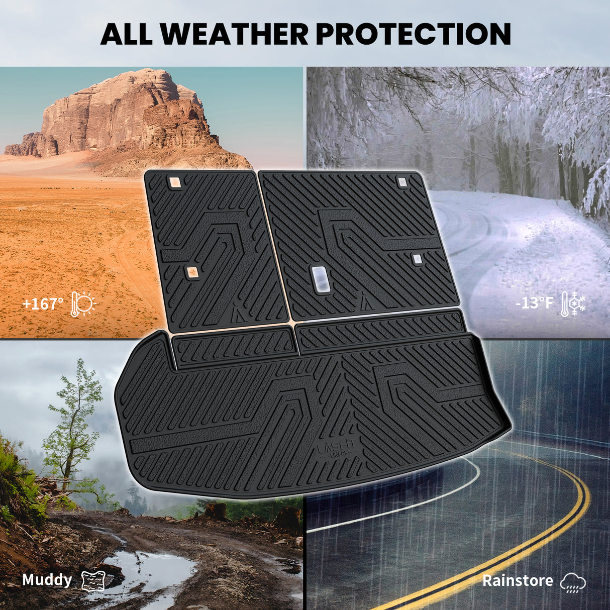 toyota highlander gas all-weather seatback & cargo mats