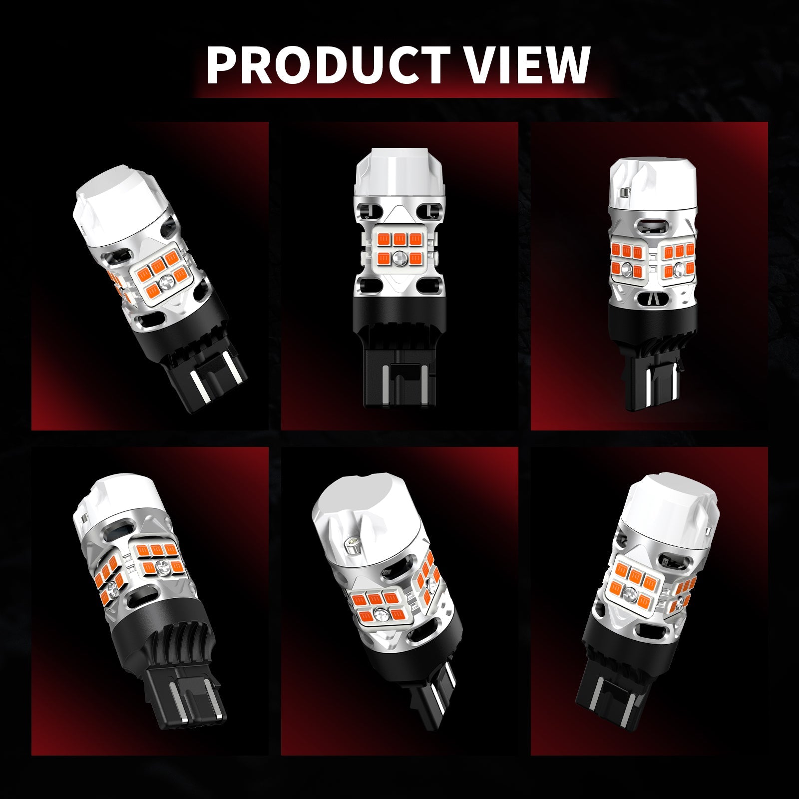 7440 7443 LED Turn Signal Bulbs CanBus-Ready Amber CK Socket | T3 Seri