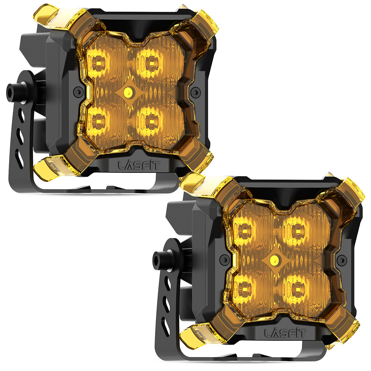 amber drive beam 3 inch pod lights falcon series