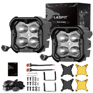 amber fog beam 3 inch pod light off road accessories