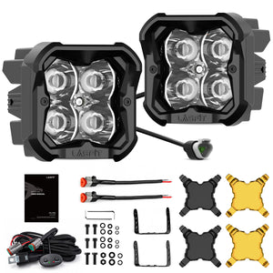 amber spot beam 3 inch led off road accessories pod lights