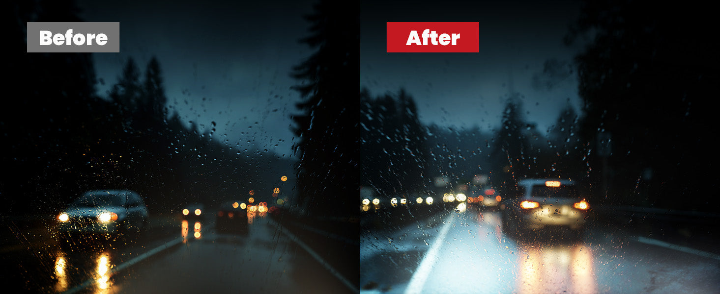 Lasfit bright led headlight bulbs in rainy day