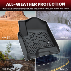 Fit for 2014-2018 Chevrolet Silverado 1500 Floor Mats, Fit Crew Cab & Carpet Floor & 1st Row Bucket Seating Only