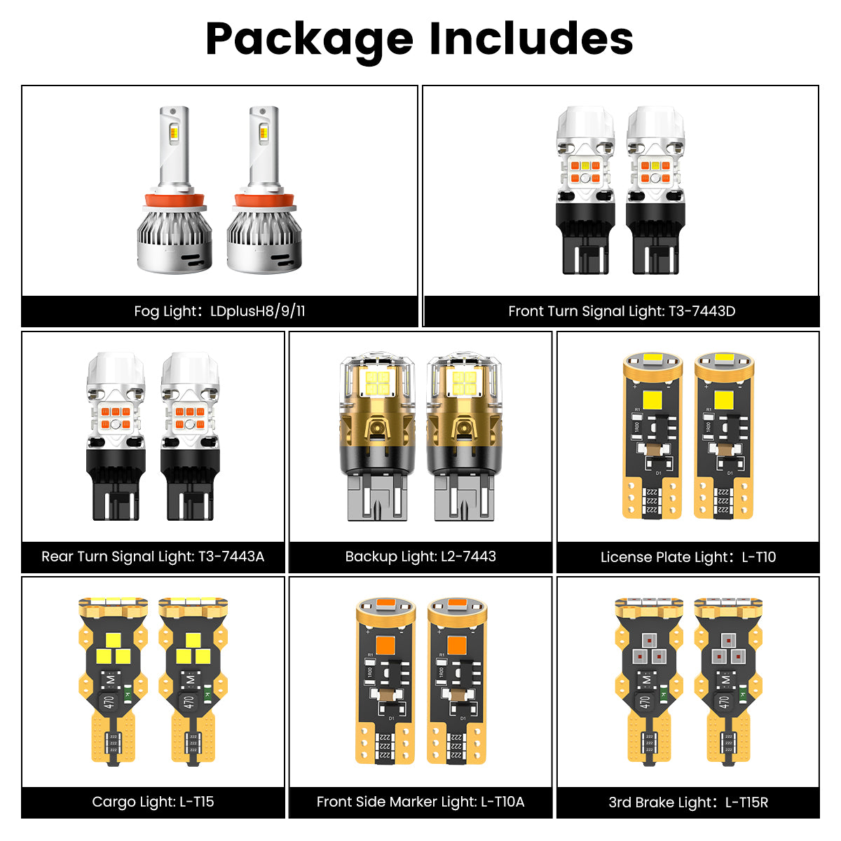 combo package led bulbs for 2019-2023 Ford Ranger Lariat
