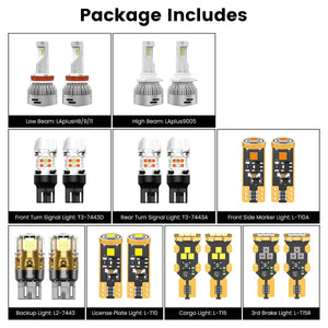 combo package led bulbs for 2019-2023 Ford Ranger XL without fog lights