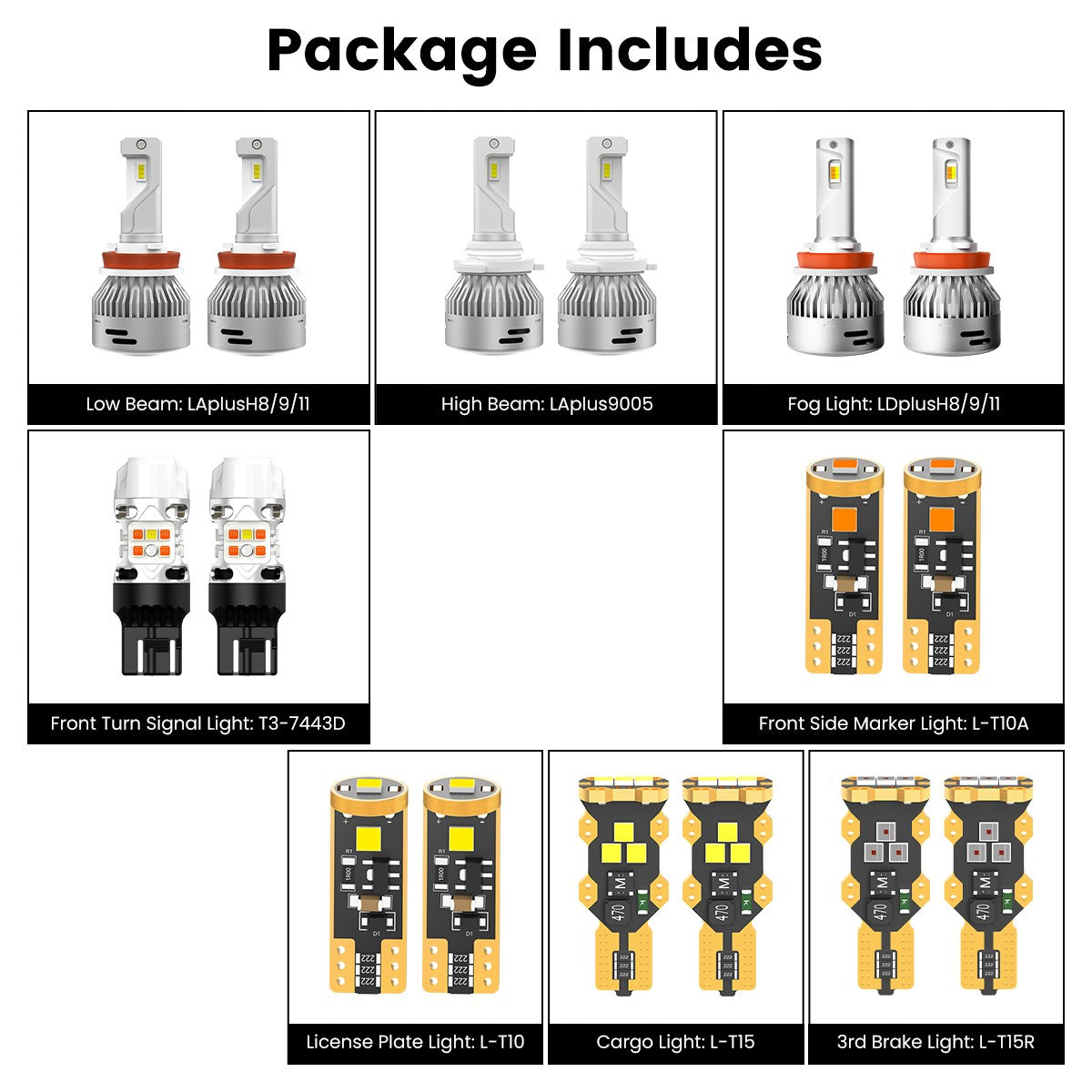 combo package led bulbs for 2019-2023 Ford Ranger XLT