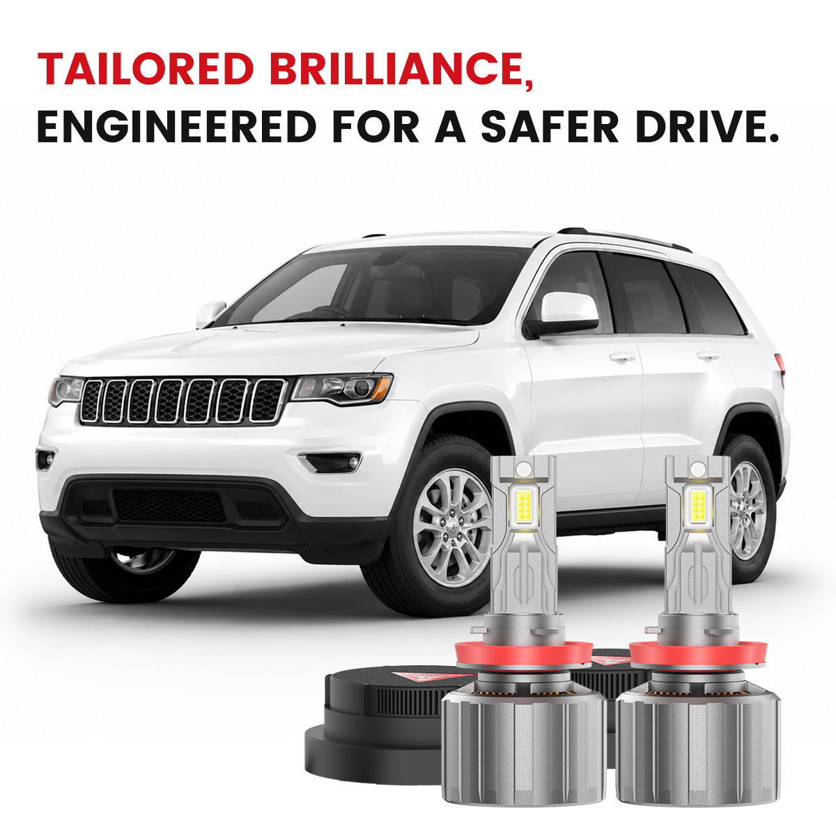 Lasfit custom-made led headlight replacement kit for 2017-2022 Jeep Grand Cherokee