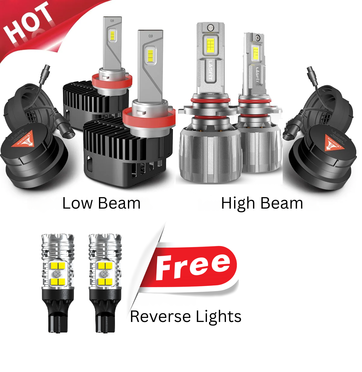 Fit for 2019-2025 Chevrolet Silverado 1500 WT/Custom/Custom Trail Boss Custom-Fit H11 LED Bulbs with Dust Cover | Pro-DC Series