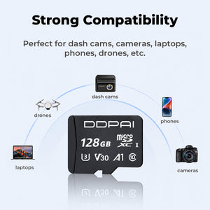 Dash Cams Microsd Card 128GB Strong Compatibility