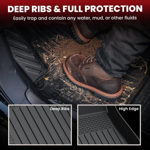 Full Protection 2023-2025 Tesla Cybertruck Floor & Frunk & Trunk Well & Bed Mats