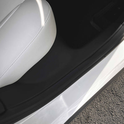 For Tesla Model 3 2017-2023 Door Sill Protector Matte TPE Front and Rear Door Entry Guard Decoration Scuff Plate Accessories