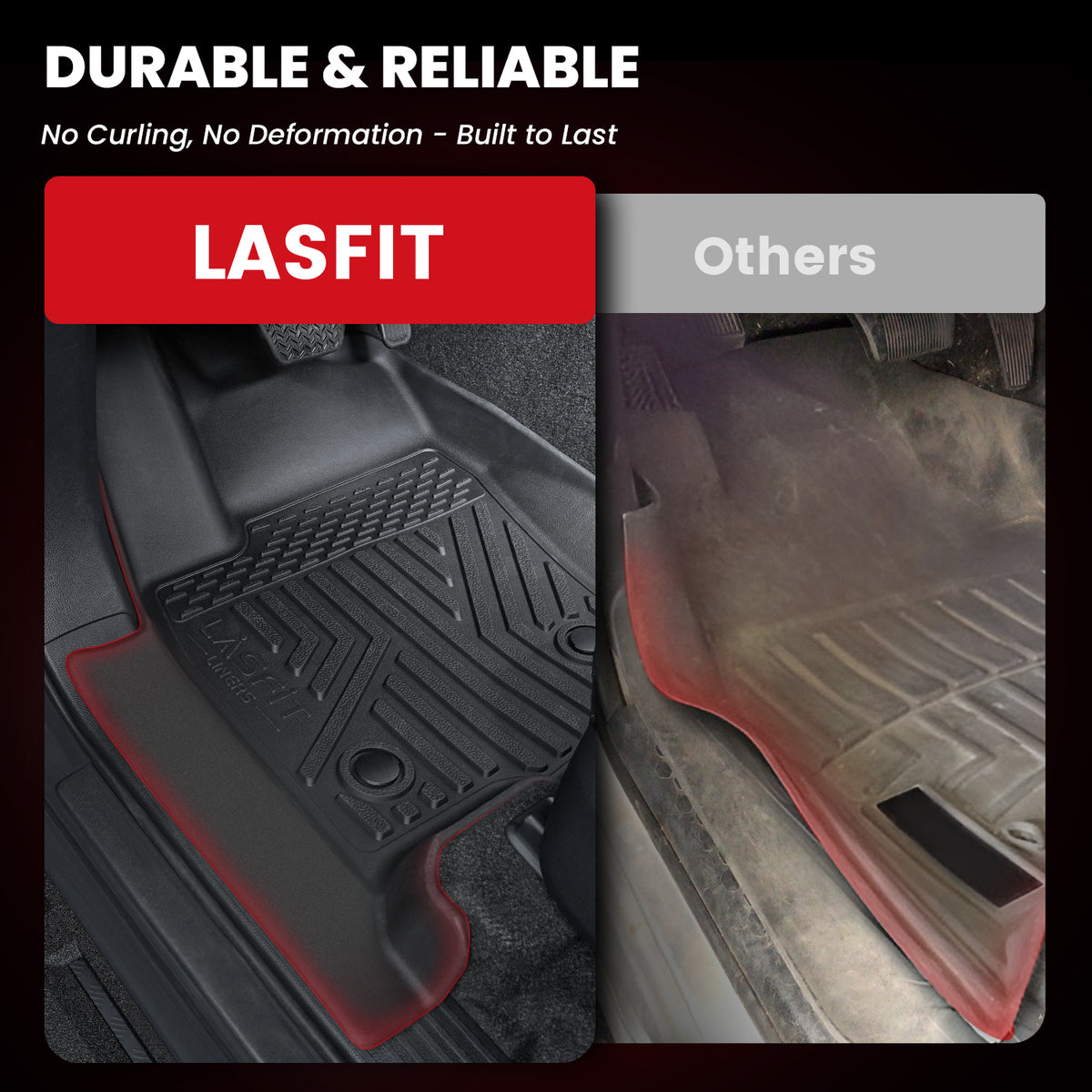 WeatherTech FloorLiner Custom Fit Floor Mats For Toyota 4Runner Front Row - All-Weather Protection