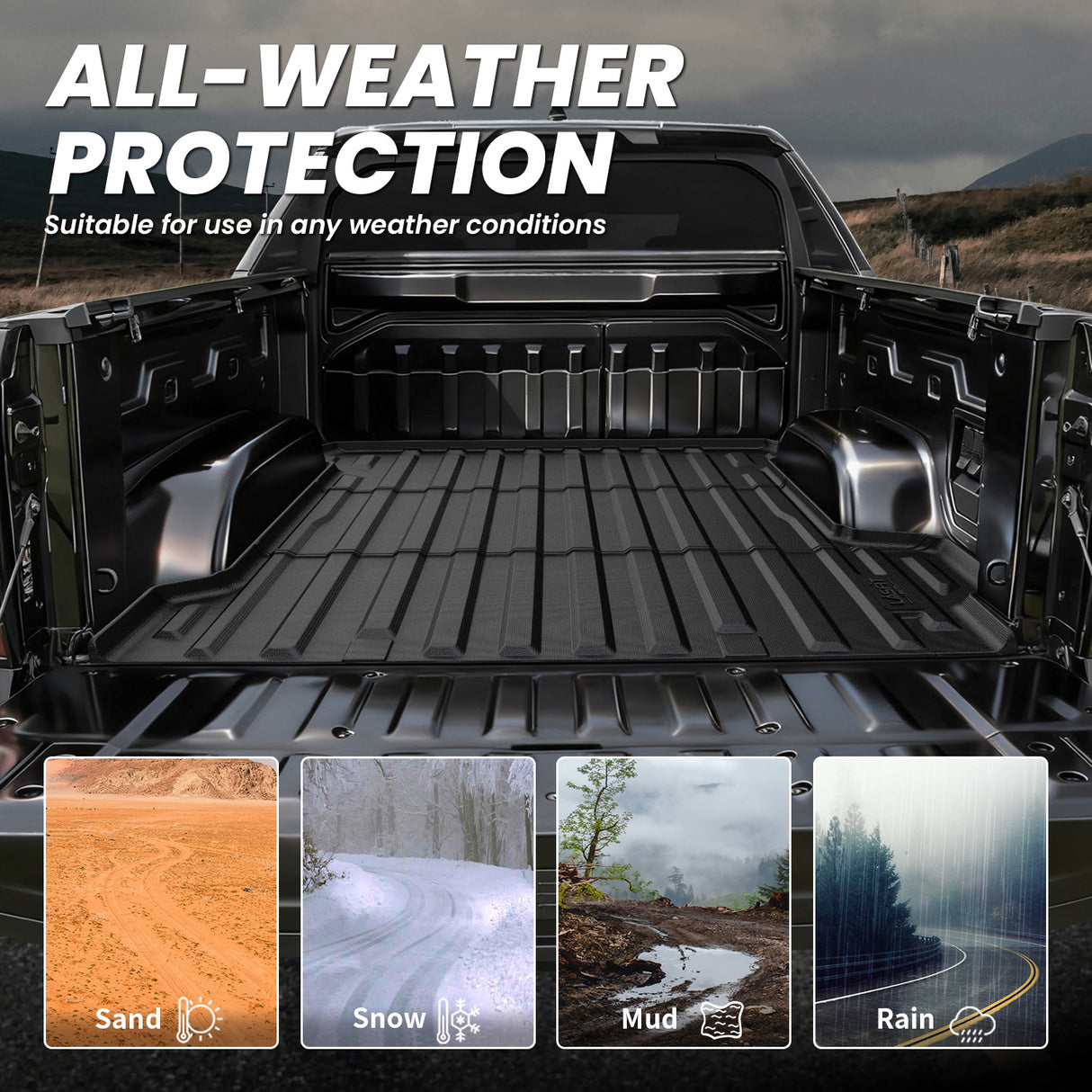 Fit for 2024-2026 Chevrolet Silverado EV 5.9FT Bed Mat, Fit WT Models Only