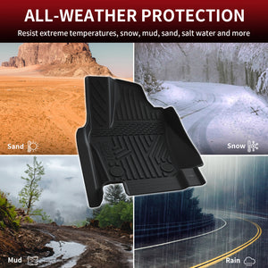 Fit for 2024-2025 Toyota Tacoma All-Weather Floor Mats(Not for Hybrid)