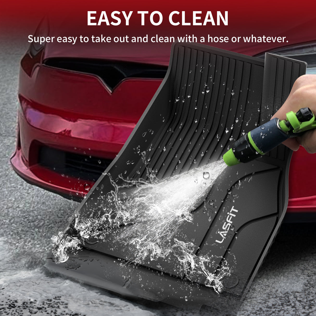  Easy to Clean 2021-2024 Tesla Model S Floor Mats