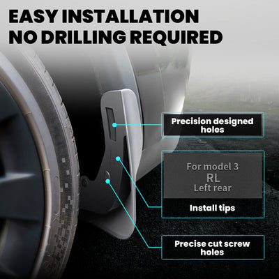 easy installation no drilling required Model 3