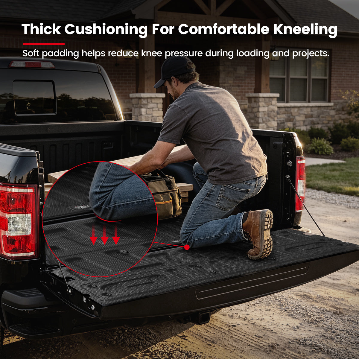 Fit for 2024-2027 Ford F-150 & 22-26 Lightning Truck Bed Mat or Tailgate Mat, Not Fit Drop-in liners
