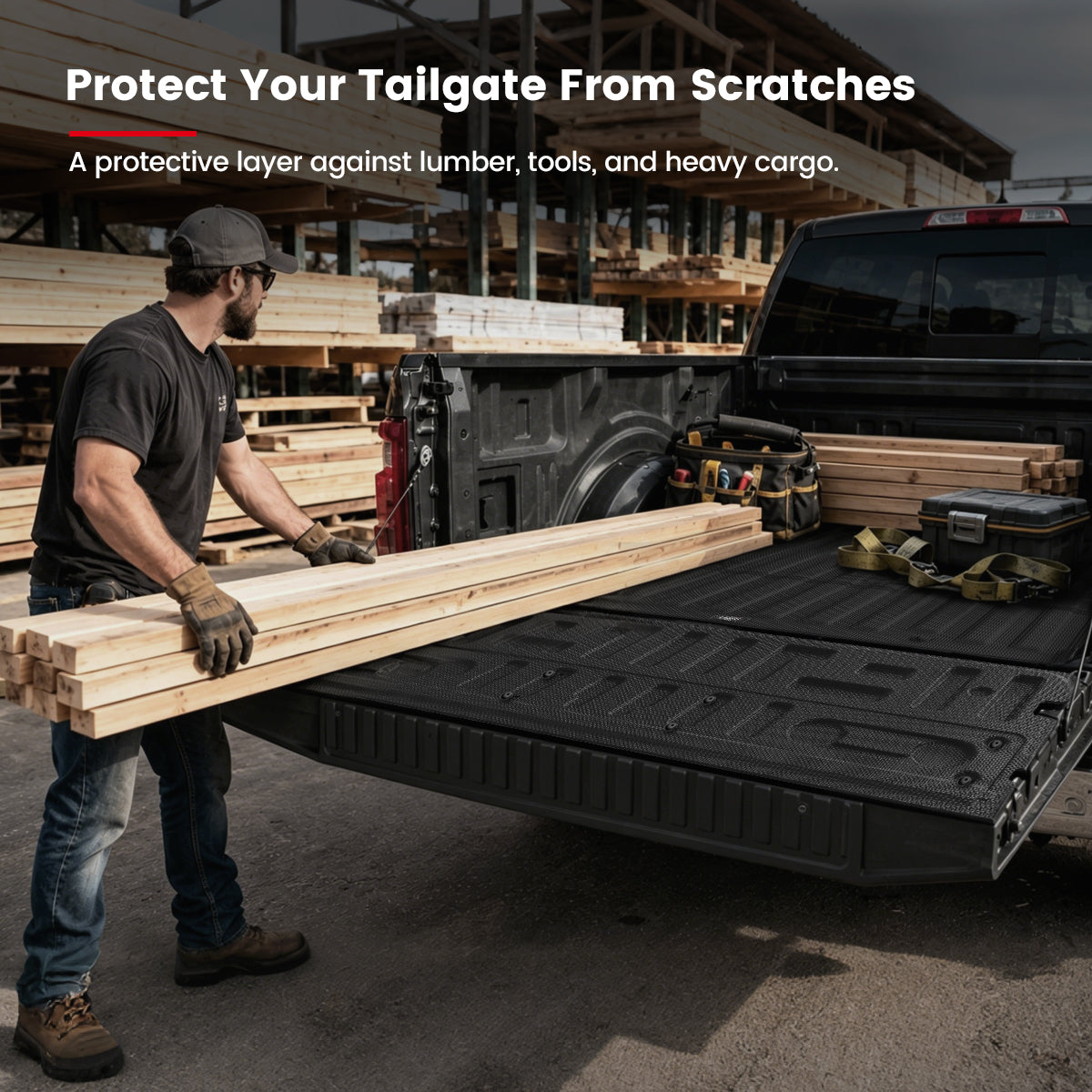 Fit for 2024-2027 Ford F-150 & 22-26 Lightning Truck Bed Mat or Tailgate Mat, Not Fit Drop-in liners