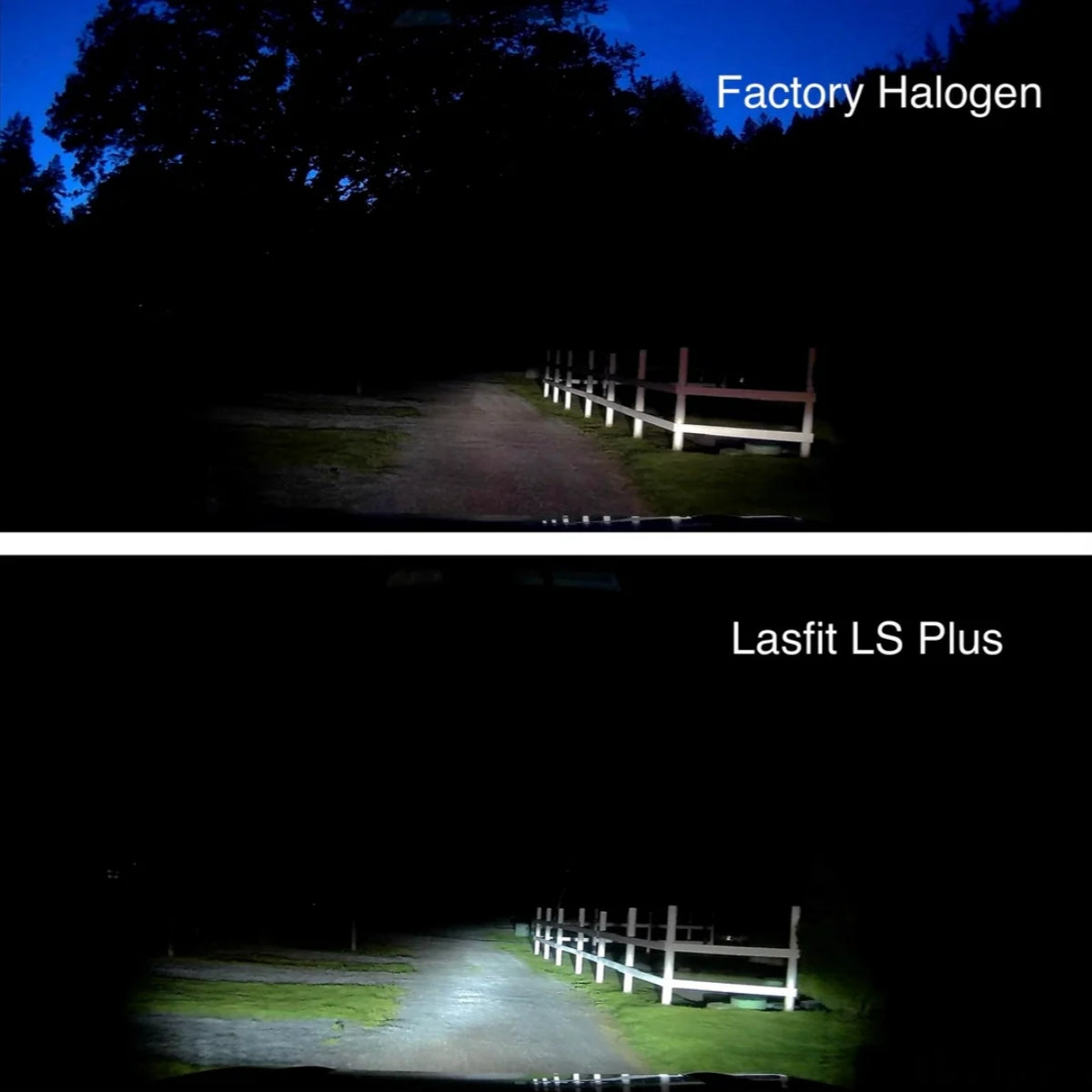 Lasfit LSplus Series vs. factory halogen