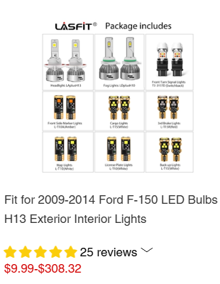 Ford F-150 LEDs Exterior Interior Lights Combo Set