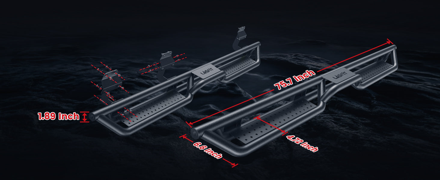 Running Boards for 2017-2026 Ford F-250 F-350 Size