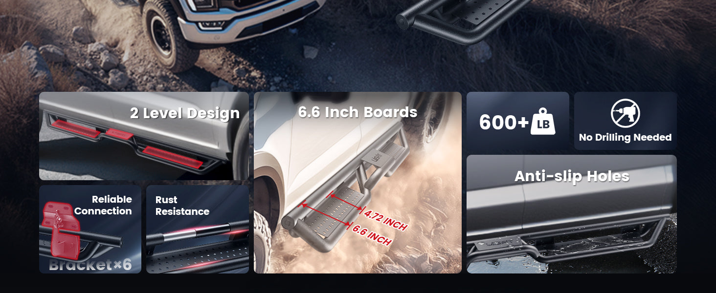 Running Boards for 2017-2026 Ford F-250 F-350