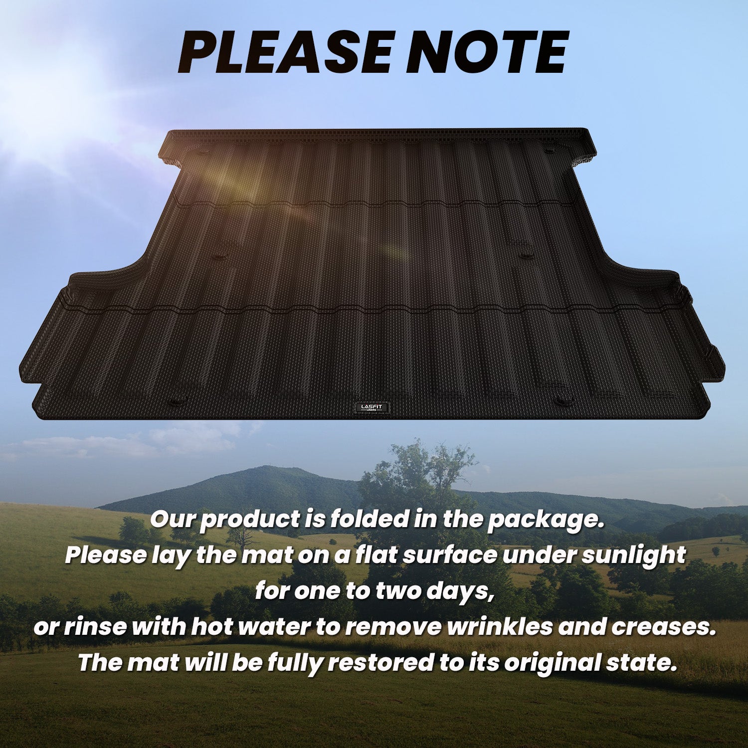LASFIT Custom Tailgate Mat For Ford F-150 2021-2025 - Heavy Duty TPE Protector Pad