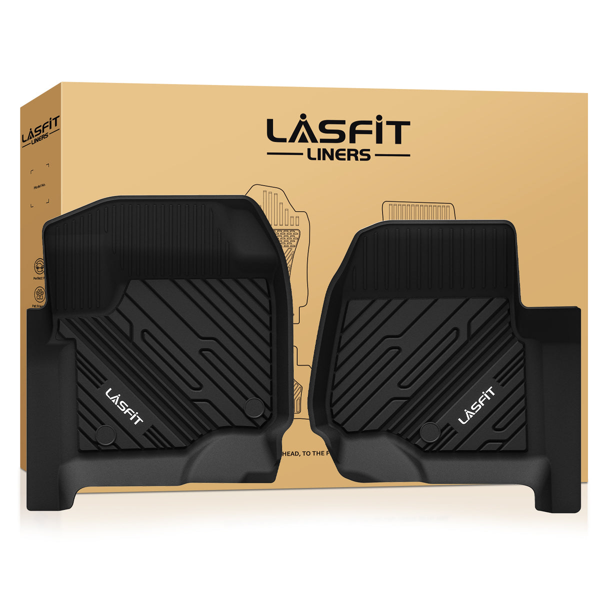  2017-2026 Ford F-250 F-350 F-450 F-550 Crew Cab/Super Cab Floor Mats, Only Fit Carpet Floor