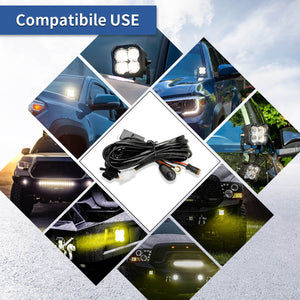 LASFIT Off-Road LED Light Bars 12 22 32 42 52 Inch Spot Flood Combo Single Row - White