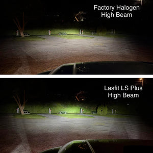 Lasfit LSplus Series high beam vs. factory halogen